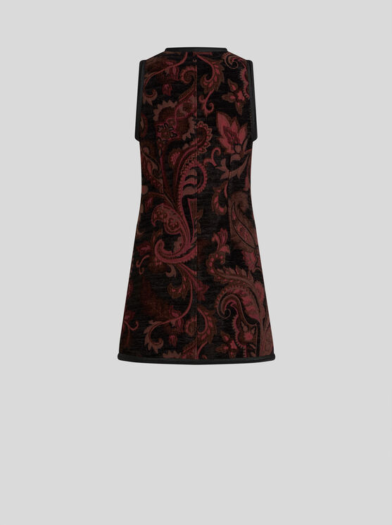 Etro , Reversible Jacquard Waistcoat, Woman, Black, Size 48 In Black