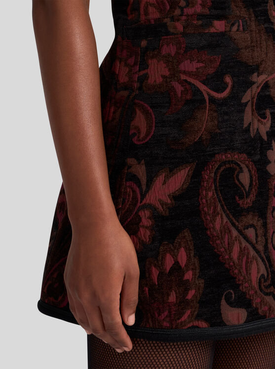 Etro , Reversible Jacquard Waistcoat, Woman, Black, Size 48 In Black