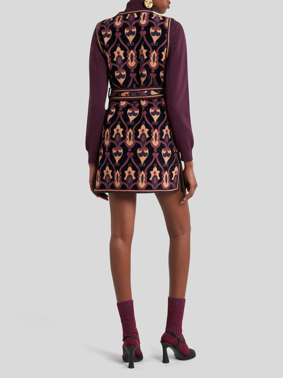 Etro Jacquard-pattern Belted Mini Dress