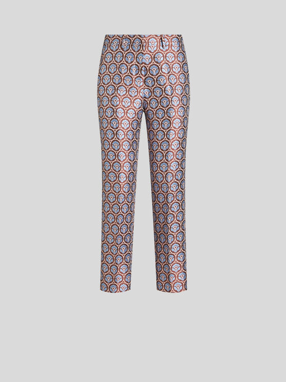 Shop Etro Hose Aus Glänzendem Jacquard In Hellblau