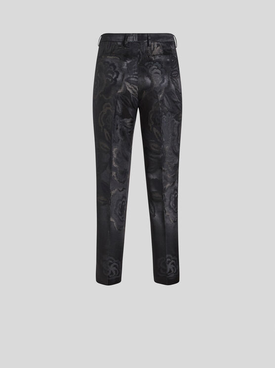 ETRO JACQUARD CIGARETTE TROUSERS 