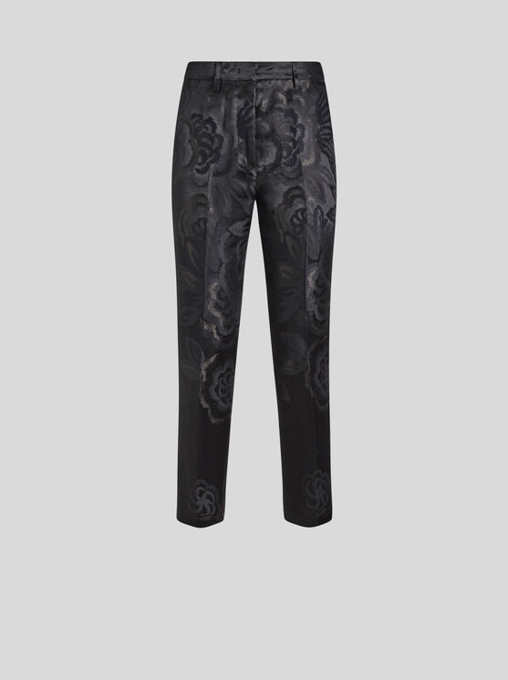 ETRO JACQUARD CIGARETTE TROUSERS 