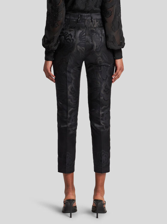 ETRO JACQUARD CIGARETTE TROUSERS 