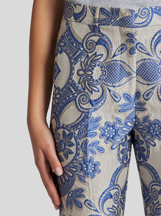 Etro Blue Neutral Pants In Navyblau
