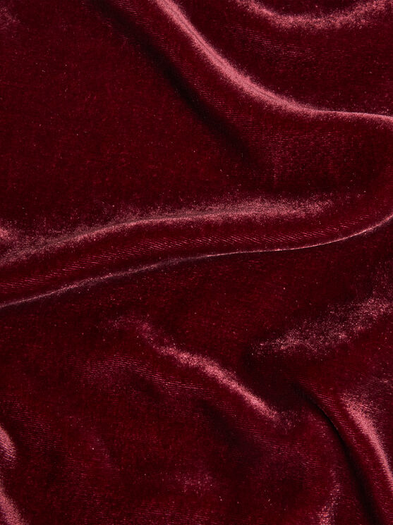 Shop Etro Velvet Palazzo Trousers In Burgundy