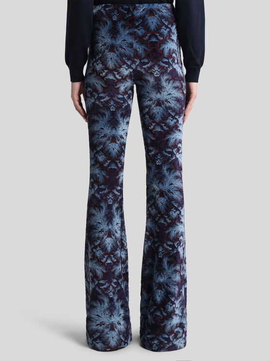 Etro Slim Flared Pants In Blue