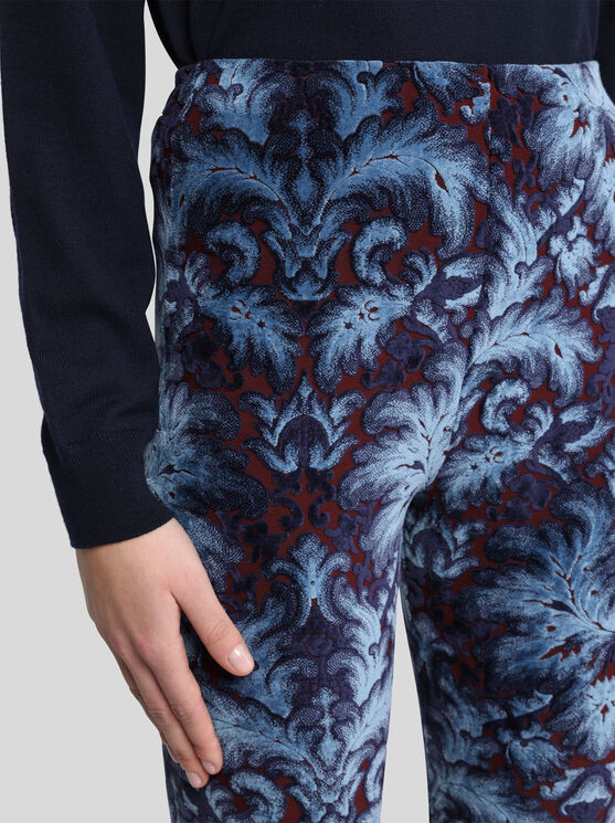 Etro Slim Flared Pants In Blue
