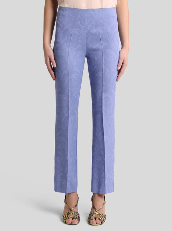Etro Cady-texture Jacquard Trousers