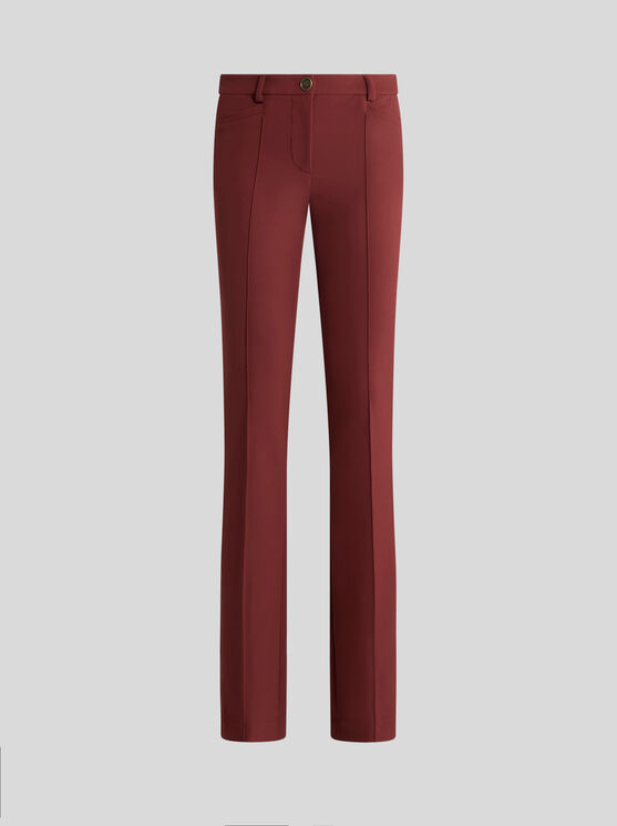 Etro Fit-flare Trousers In Burgundy