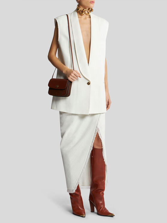 ETRO SLUB FABRIC SKIRT