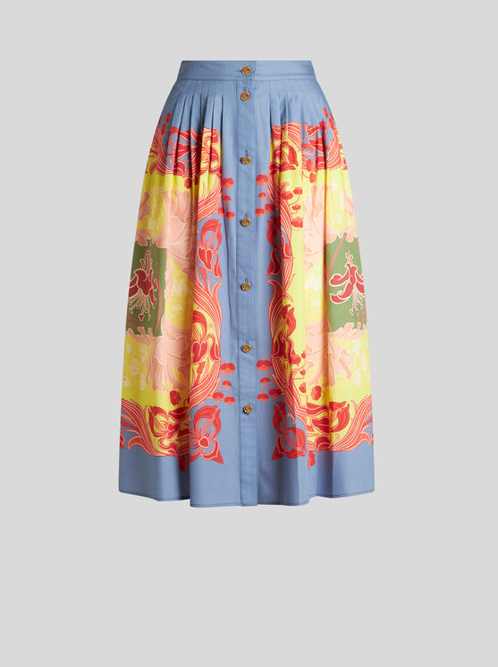 Shop Etro Summer Skirt In Yellow