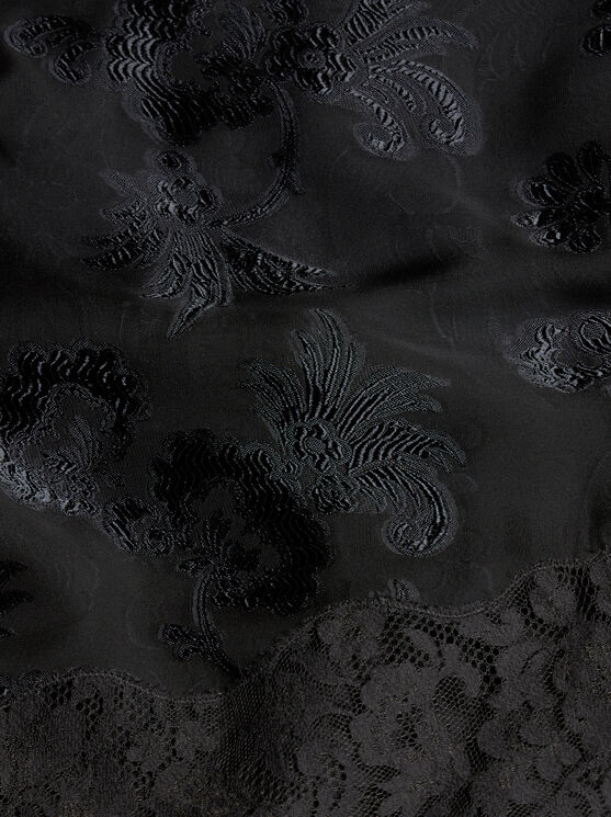 Etro , Fil Coupé Chiffon Skirt, Woman, Black, Size 46 In Schwarz