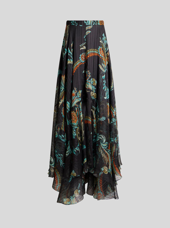 Etro Floral-print Maxi Skirt In Multi
