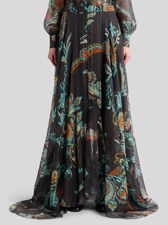Etro Floral-print Maxi Skirt In Multi