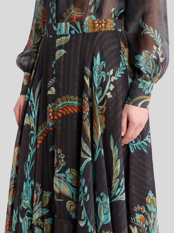 Etro Floral-print Maxi Skirt In Multi