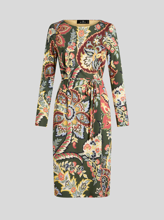 ETRO PRINTED JERSEY TUNIC DRESS 