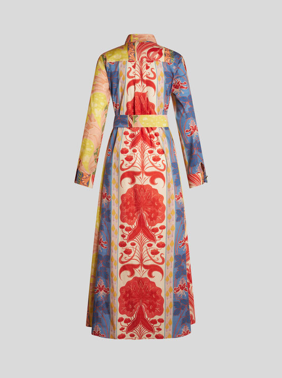 Shop Etro Summer Shirt Dress In Multicolour