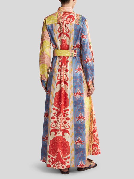 Shop Etro Summer Shirt Dress In Multicolour