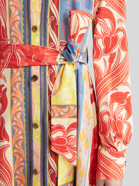 Shop Etro Summer Shirt Dress In Multicolour