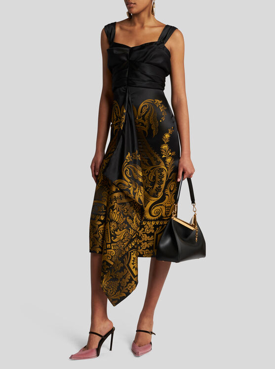 ETRO JACQUARD DRESS WITH DRAPING 