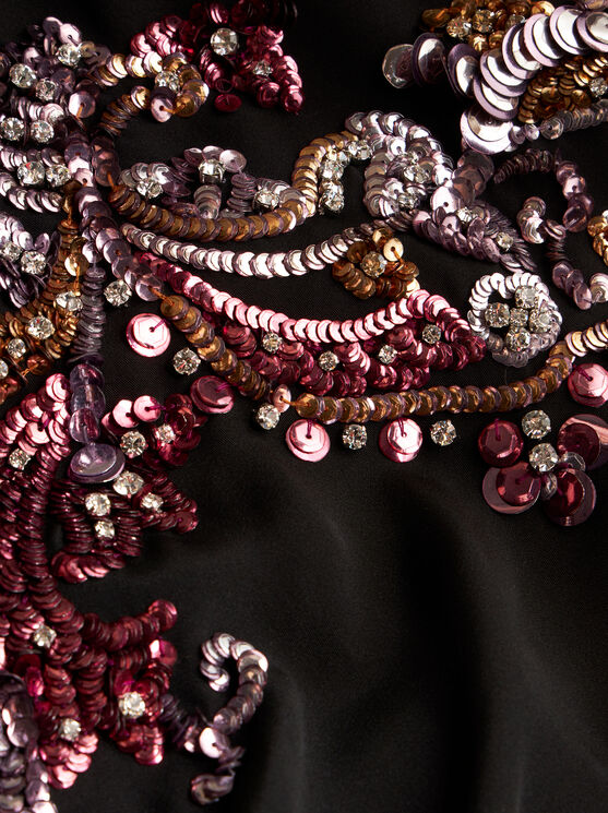 Etro Kleid Aus Bestickter Seide In Schwarz