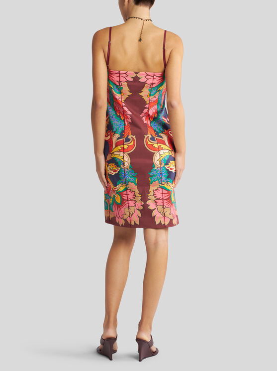 Etro Kleid Mit Tuch-blumendruck In Multicolor