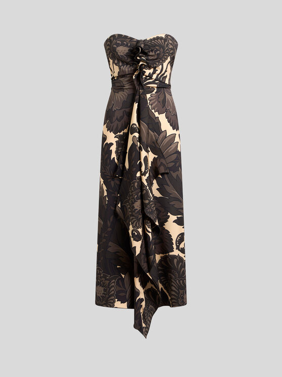 Etro , Etuikleid Mit Maxi-blumendruck, Damen, Schwarz, Grösse 44