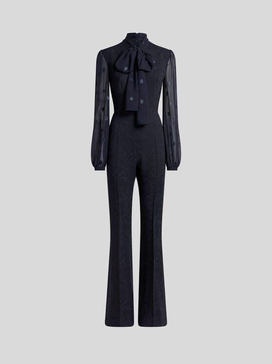 Etro , Cady Jacquard Jumpsuit, Woman, Size 50