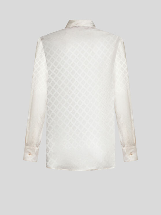 Shop Etro , Silk Jacquard Shirt, Woman, White, Size 44