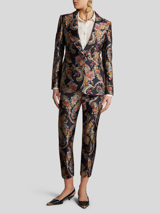 Shop Etro , Silk Jacquard Shirt, Woman, White, Size 44