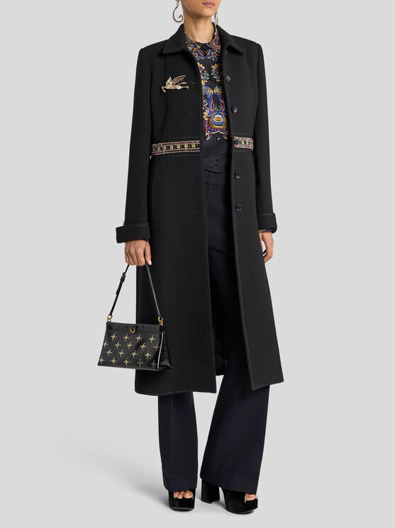 Etro Pointed Collar Silk Shirt In Multi