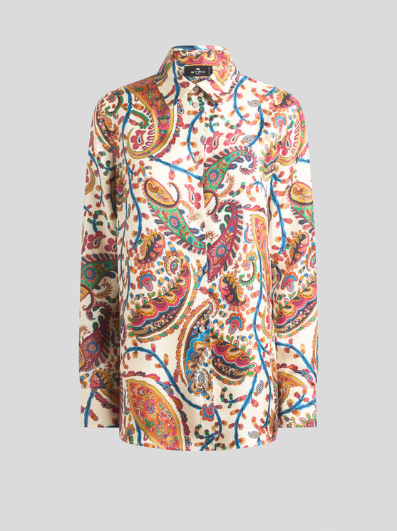 Etro Paisley-print Silk Shirt In Multi