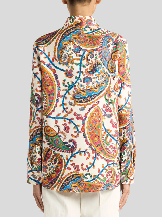 Etro Paisley-print Silk Shirt In Multi