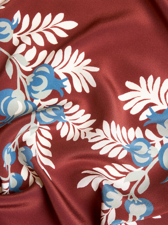 Shop Etro Printed Silk Shirt In Burgundy