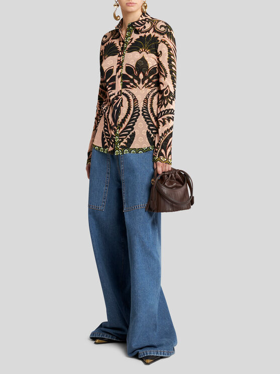 ETRO PRINTED TULLE SHIRT 