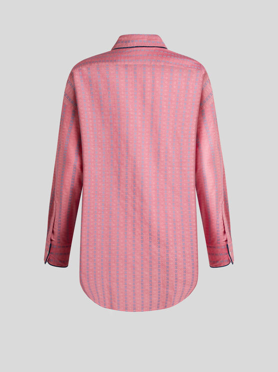 Shop Etro Jacquard Shirt In Rosa