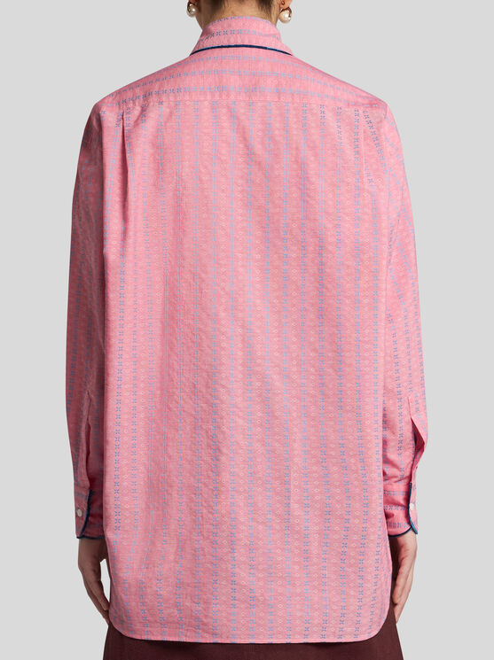 Shop Etro Jacquard Shirt In Rosa