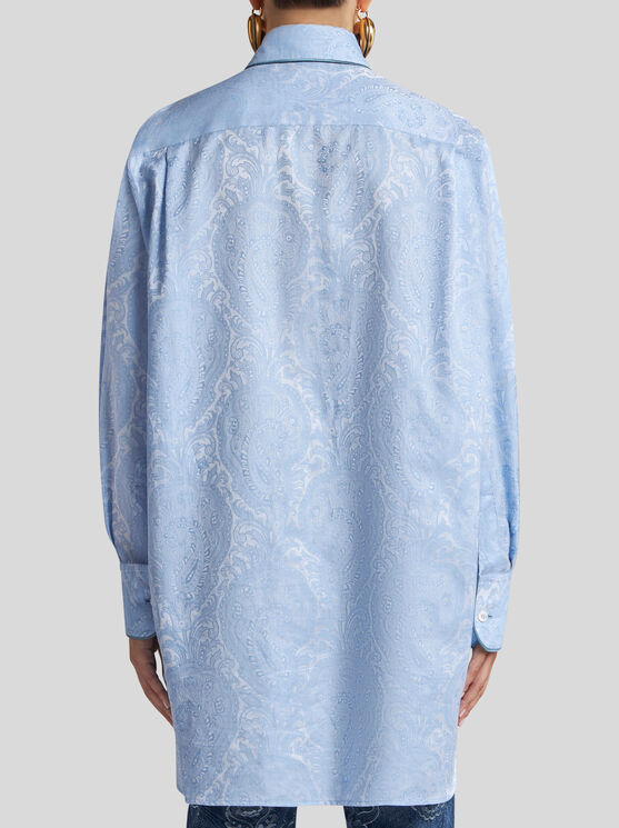 Etro Oversize-hemd Mit Pegaso In Hellblau