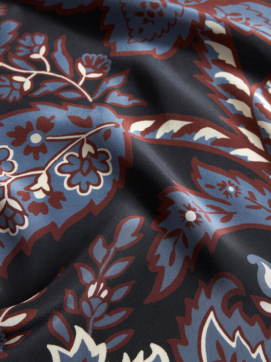 Shop Etro Printed Silk Shirt In Black