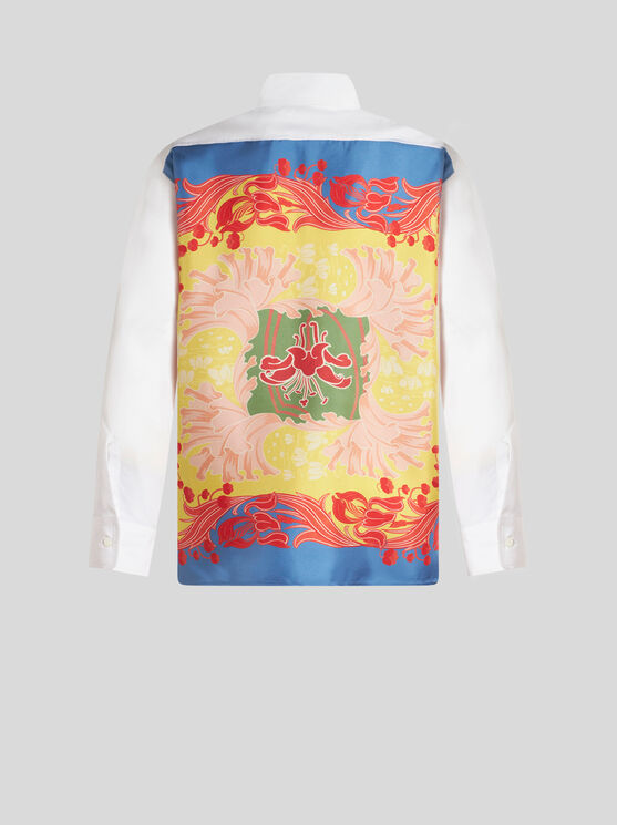 Shop Etro Cotton And Silk Shirt In White