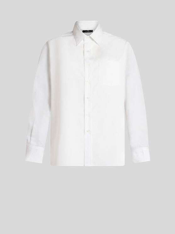 Shop Etro Cotton And Silk Shirt In White