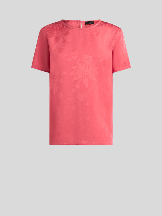 Etro Jacquard-t-shirt In Rosa