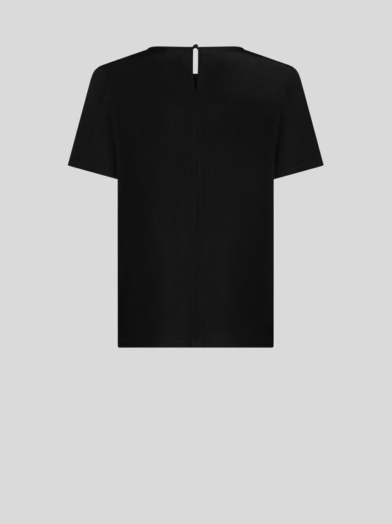 Shop Etro Crepe De Chine T-shirt In Black