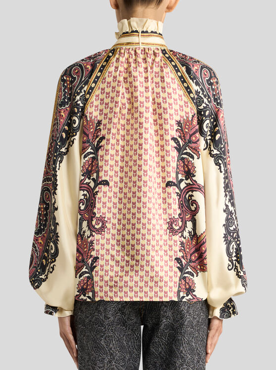 Etro Printed Silk Twill Blouse In Multi