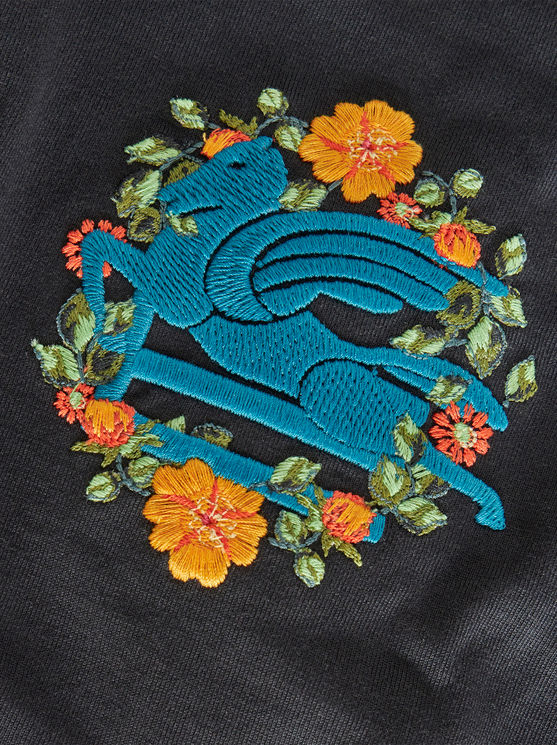 Shop Etro T-shirt With Embroidery In Black