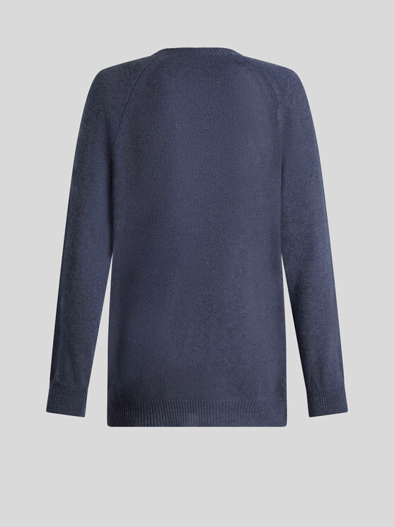 Shop Etro Cashmere Sweater In Navy Blue