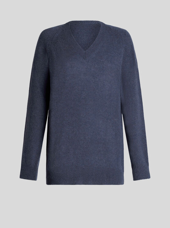 Shop Etro Cashmere Sweater In Navy Blue