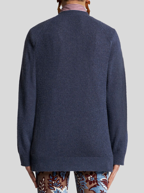 Shop Etro Cashmere Sweater In Navy Blue