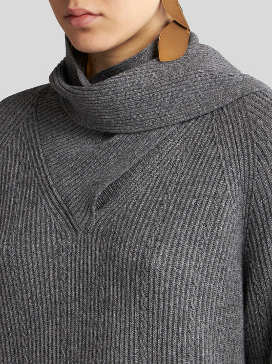 Shop Etro Wool And Cashmere Sweater In Grey