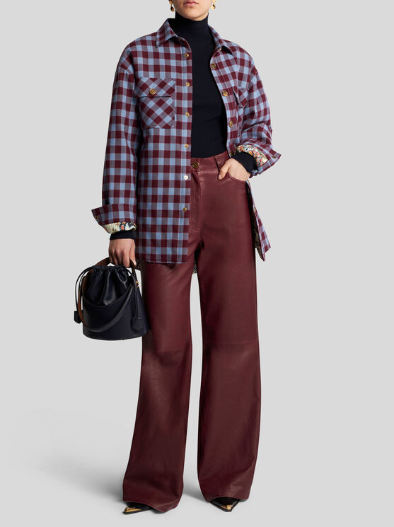 Etro Wool Knit Turtleneck Sweater In Navy Blue